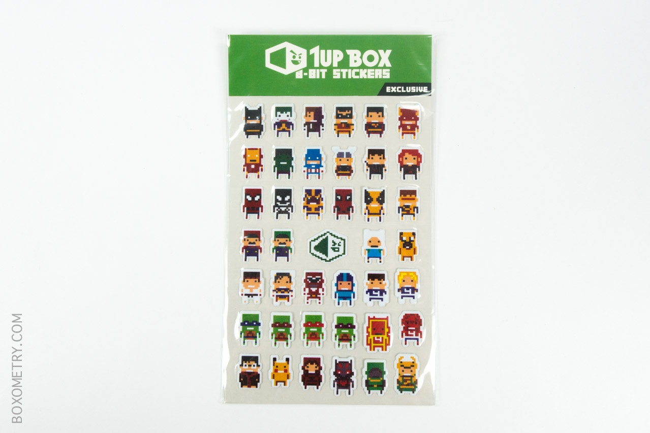 Boxometry 1Up Box September 2015 Review - Exclusive 8-Bit Stickers