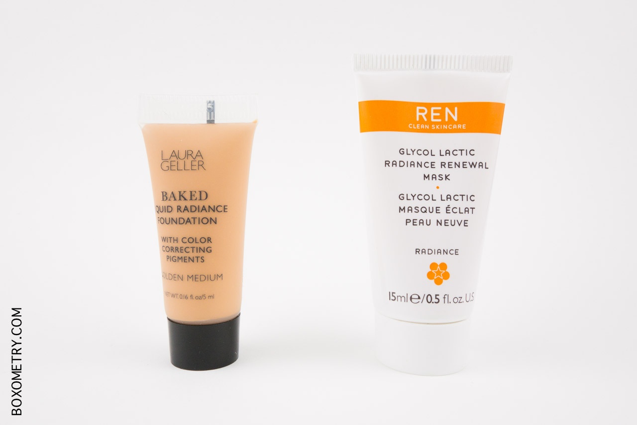 BeautyFIX April 2015 Ren Glycol Lactic Radiance Renewal Mask and Laura Geller Beauty Baked Liquid Radiance Foundation