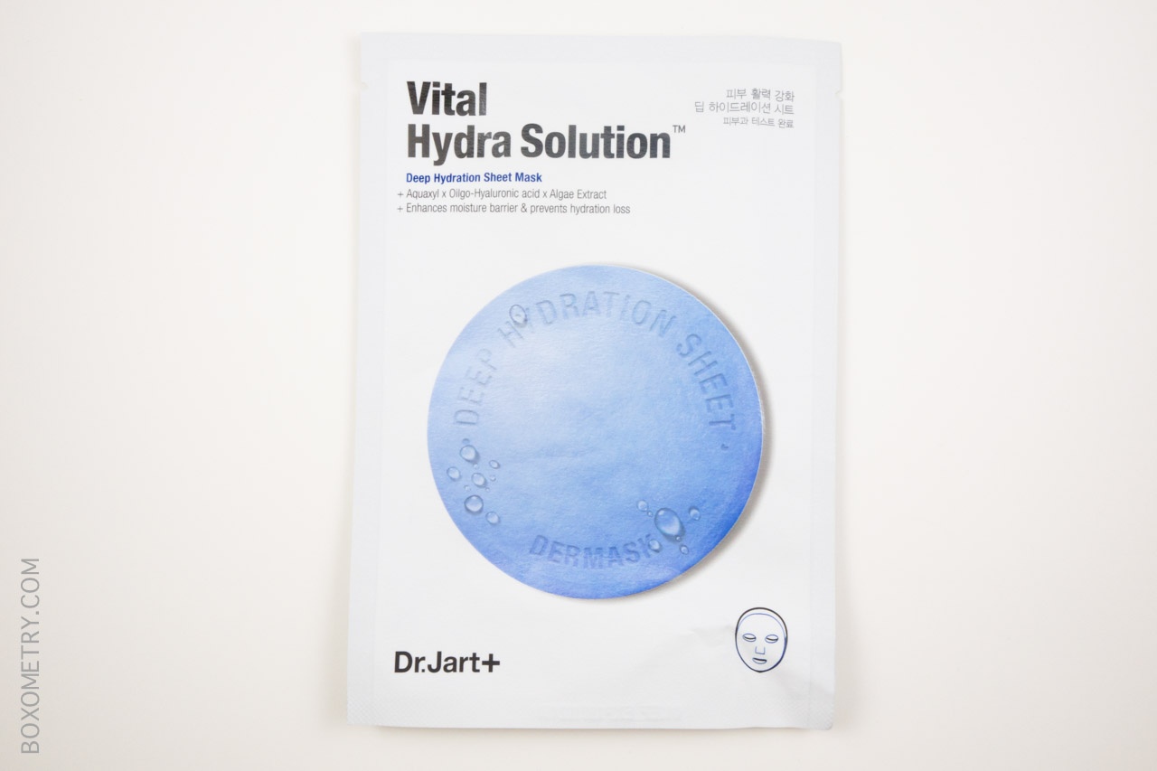 Boxometry Birchbox August 2015 Review - Dr. Jart+ Vital Hydra Solution Deep Hydration Sheet Mask