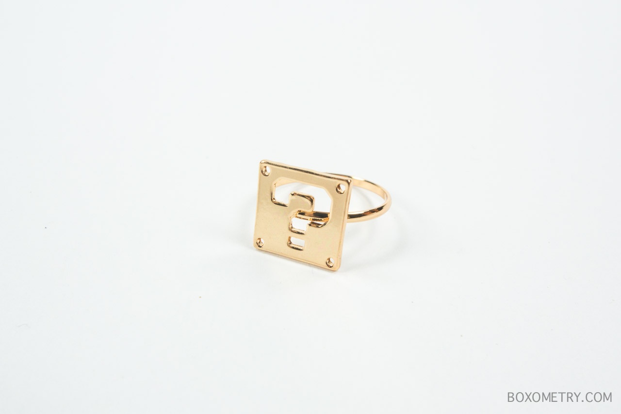 Boxometry Fandom of the Month August Review - Block Question Mark Ring