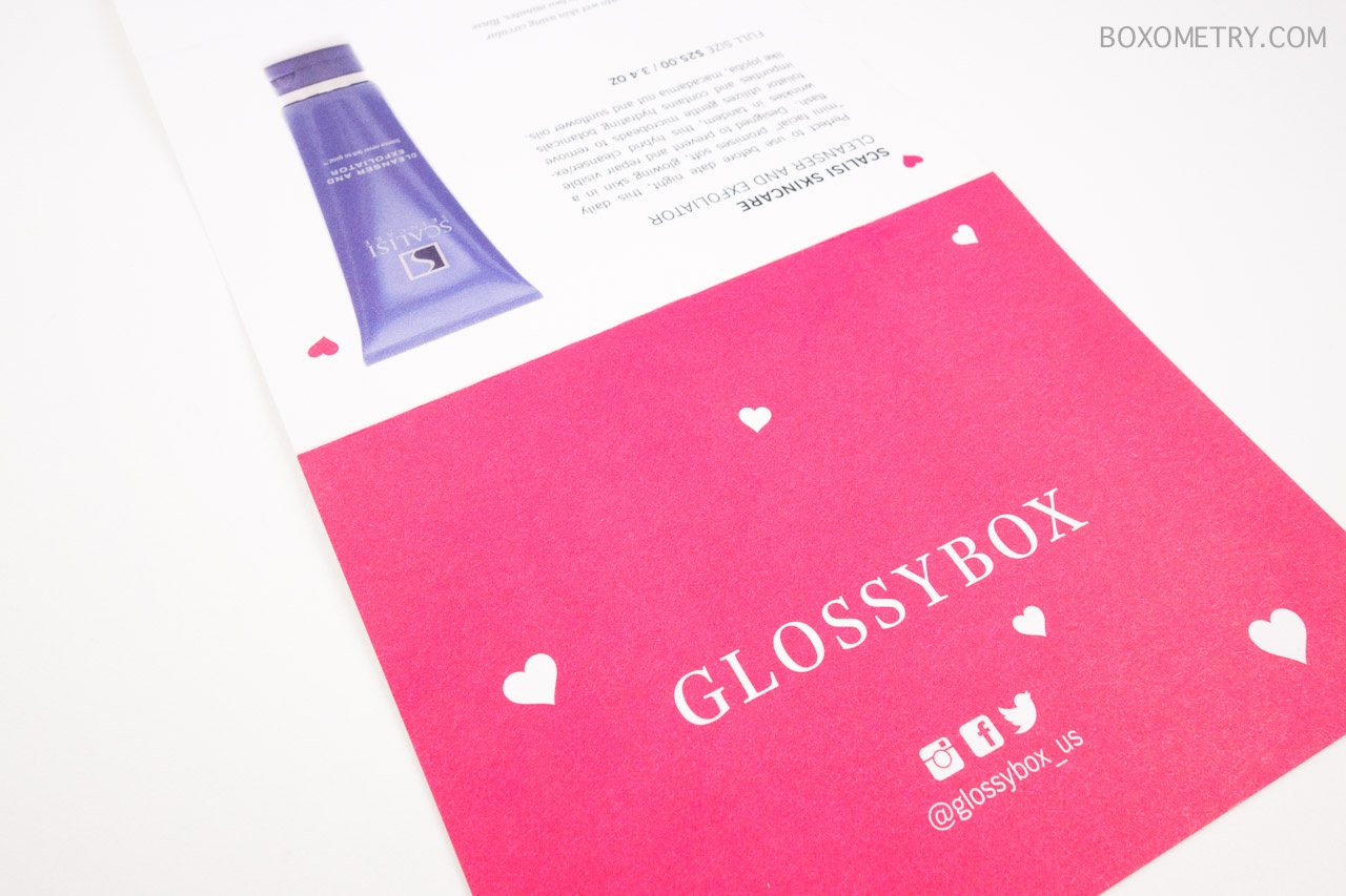 Glossybox February 2015 Card