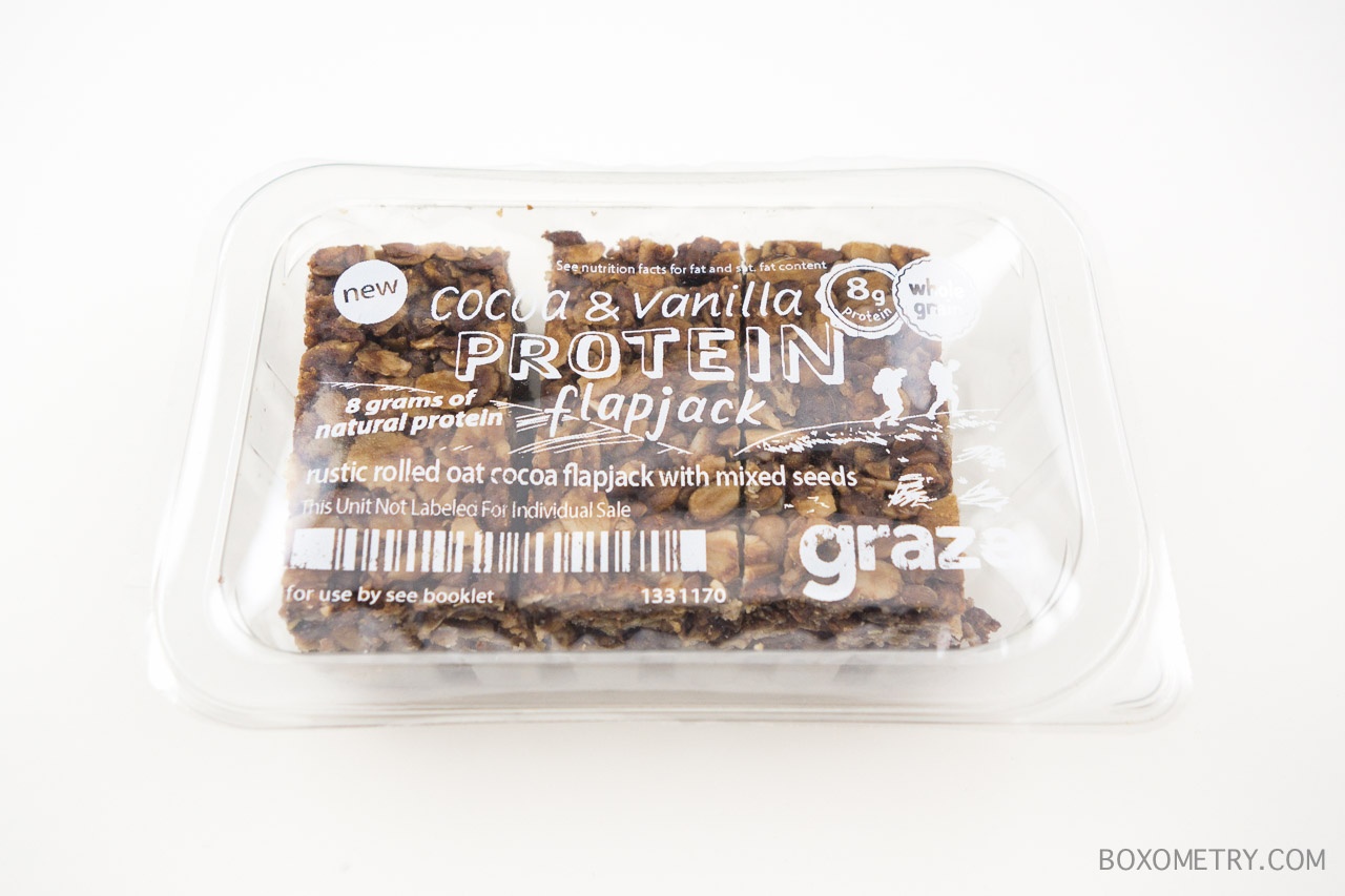 Boxometry Graze June 2015 Review - Cocoa & Vanilla Protein Flapjack