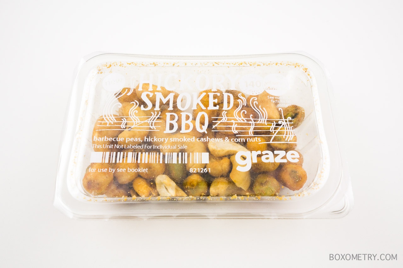 Boxometry Graze June 2015 Review - Hickory Smoked BBQ Peas, Cashews & Corn Nuts