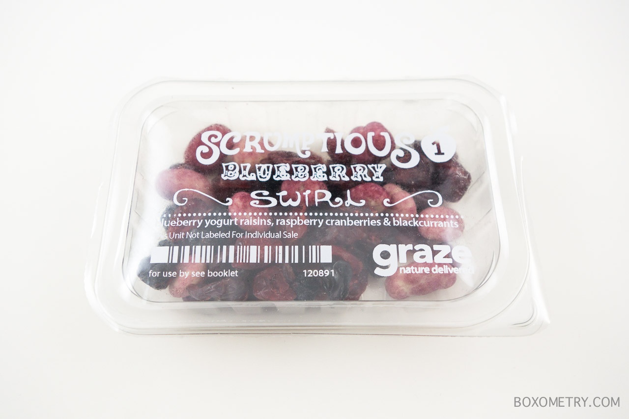 Boxometry Graze June 2015 Review - Scrumptious Blueberry Swirl