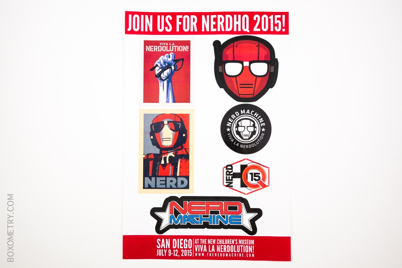 Boxometry Loot Crate June 2015 Review - Nerd HQ 2015 Stickers