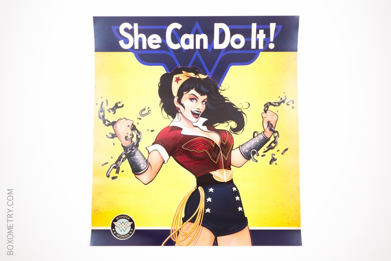 Boxometry Loot Crate July 2015 Review - DC Comics Bombshells Wonder Woman Poster