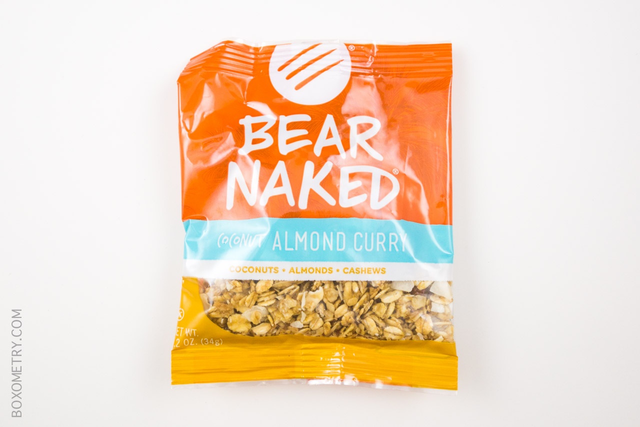 Boxometry Love With Food Tasting Box Review July 2015 - Coconut Almond Curry Granola by Bear Naked