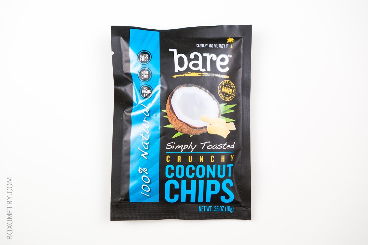Boxometry Love With Food Tasting Box Review July 2015 - Simply Toasted Crunchy Coconut Chips by Bare Snacks