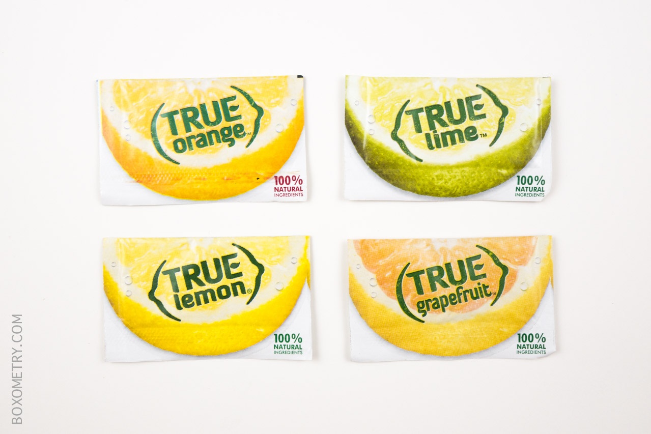 Boxometry Love With Food Tasting Box Review July 2015 - True Lemon, True Lime, True Orange, and True Grapefruit by True Citrus