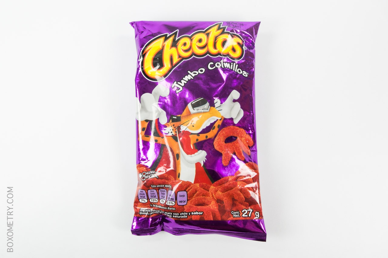 Boxometry MunchPak October 2015 Review - Cheetos Jumbo Colmillos