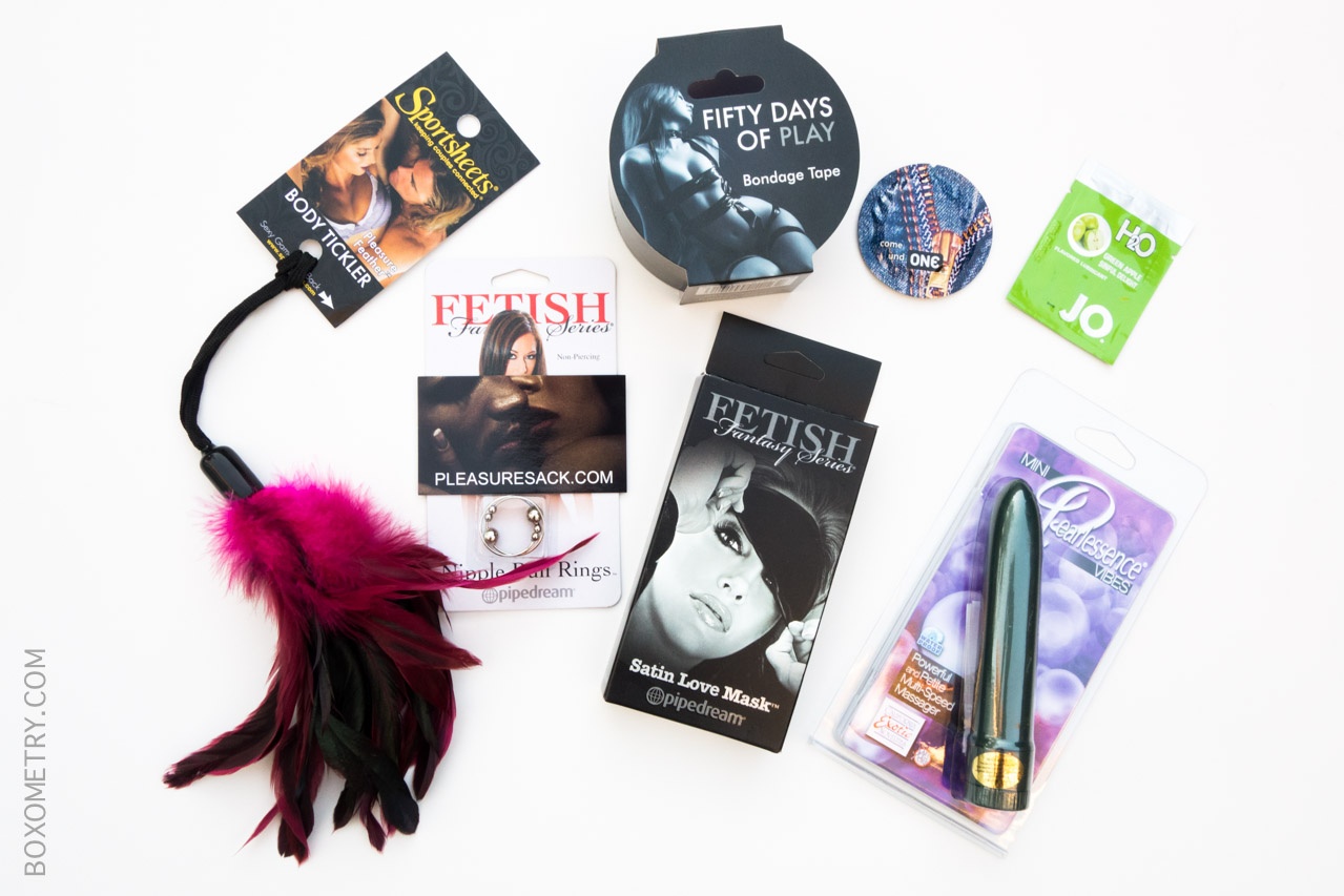 Boxometry Pleasuresack Bag July 2015 Review - Contents