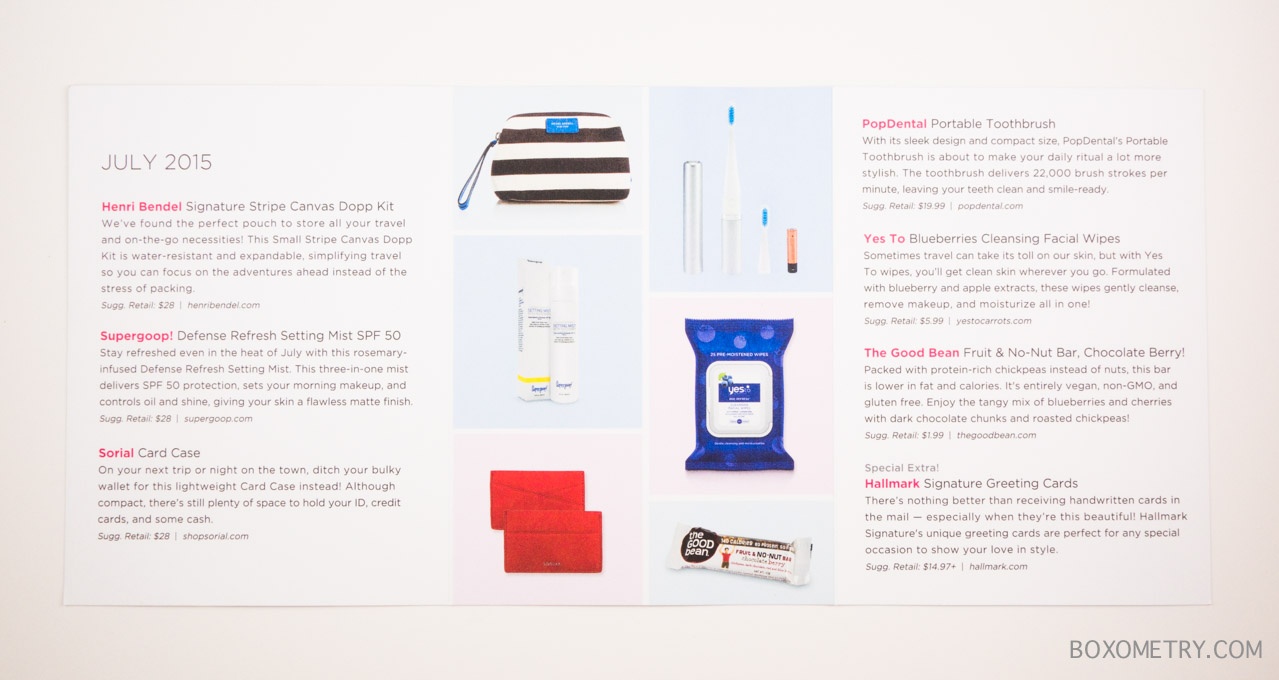 Boxometry POPSUGAR Must Have July 2015 Review - Detail Card