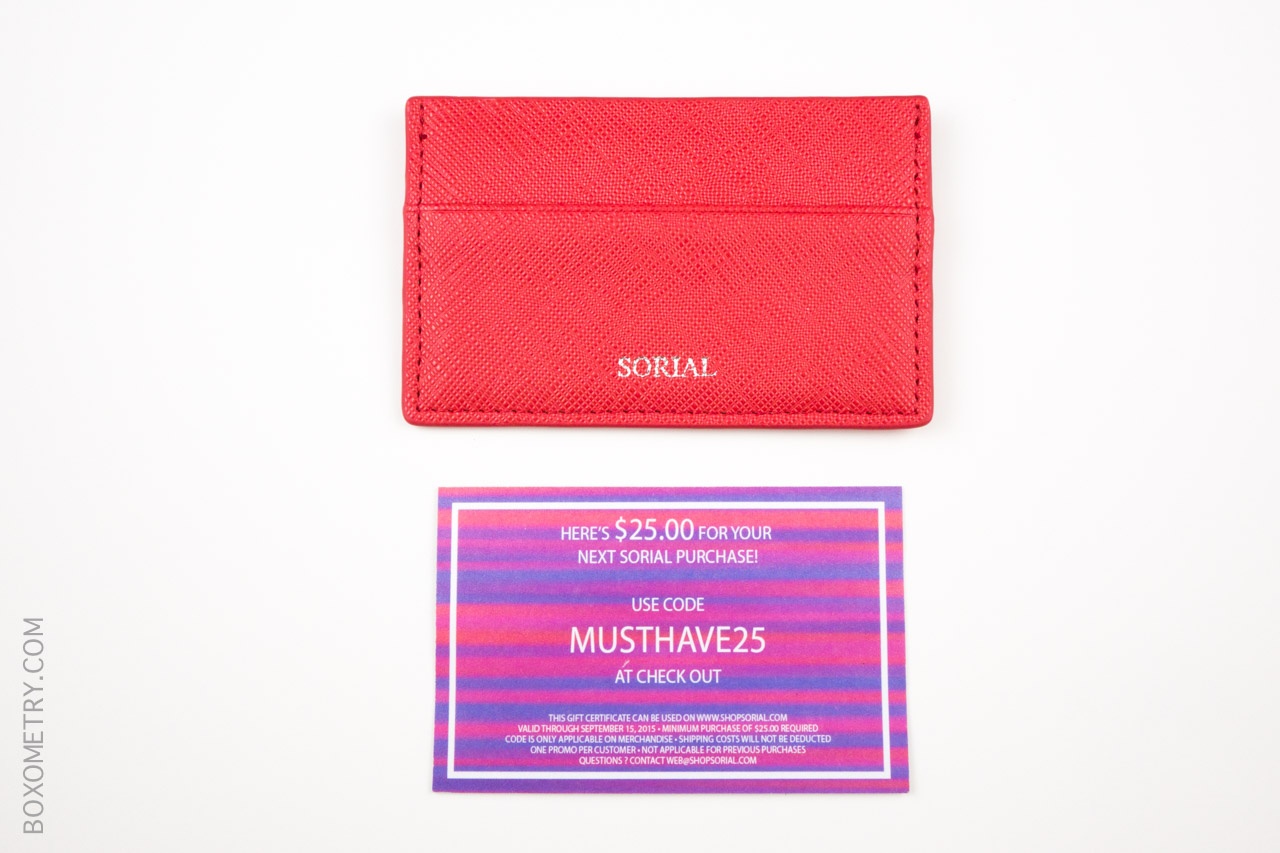 Boxometry POPSUGAR Must Have July 2015 Review - Sorial Card Case