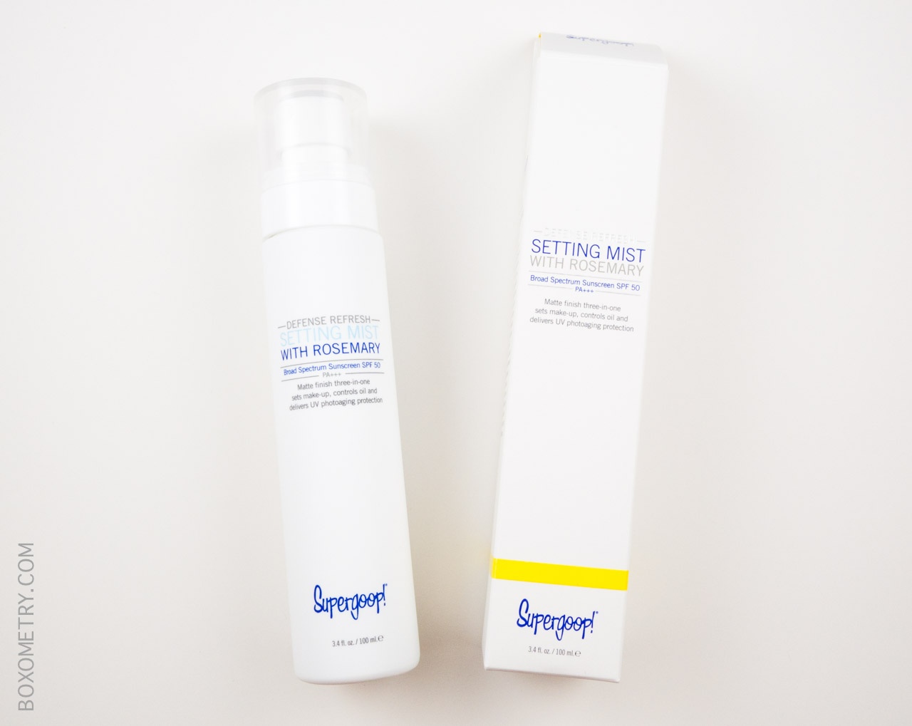 Boxometry POPSUGAR Must Have July 2015 Review - Supergoop! Defense Refresh Setting Mist SPF 50