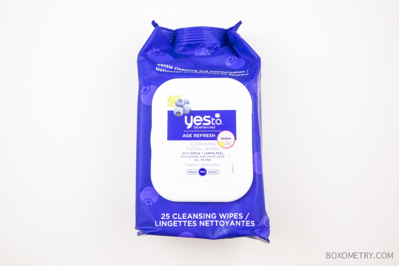 Boxometry POPSUGAR Must Have July 2015 Review - Yes To Blueberries Cleansing Facial Wipes