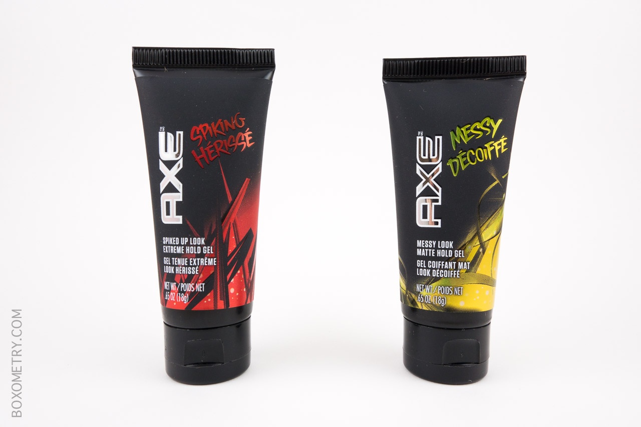 Boxometry Target Beauty Box Summer 2015 Men's Box Review - Axe Styling Messy Look and Spiked Up Extra Hold Gel