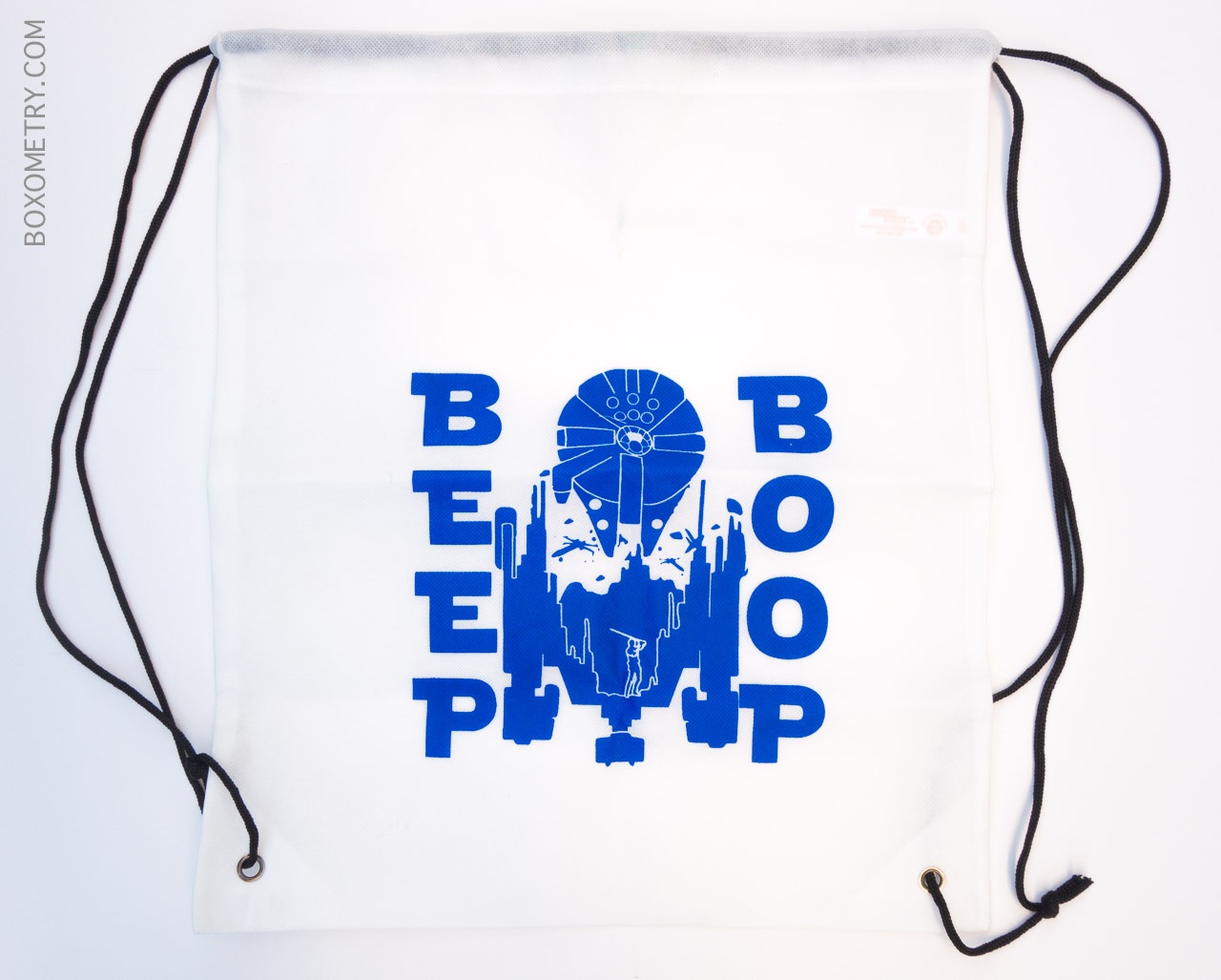 Boxometry 1Up Box May 2015 Review Beep Boop Drawstring Backpack