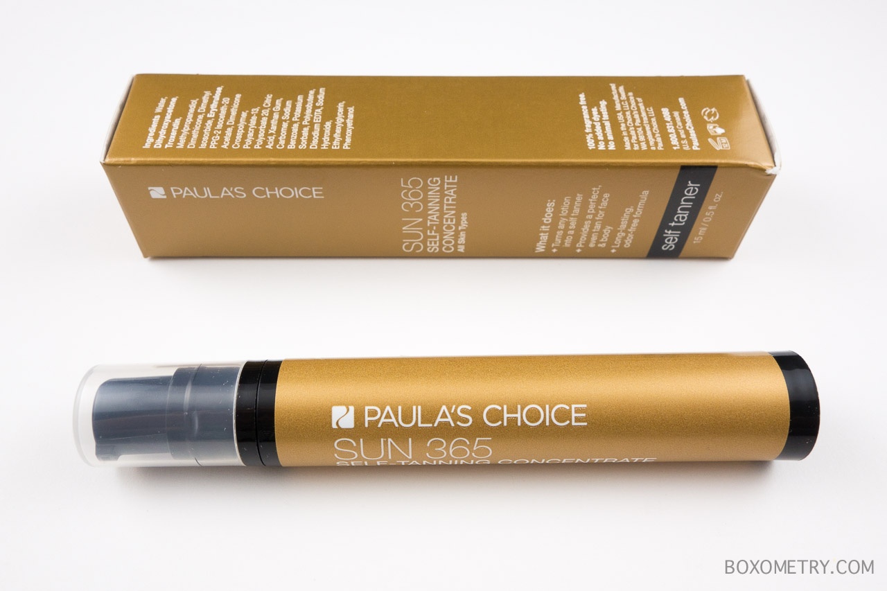 Boxometry BeautyFIX June 2015 Review - Paula's Choice Sun 365 Self-Tanning Concentrate