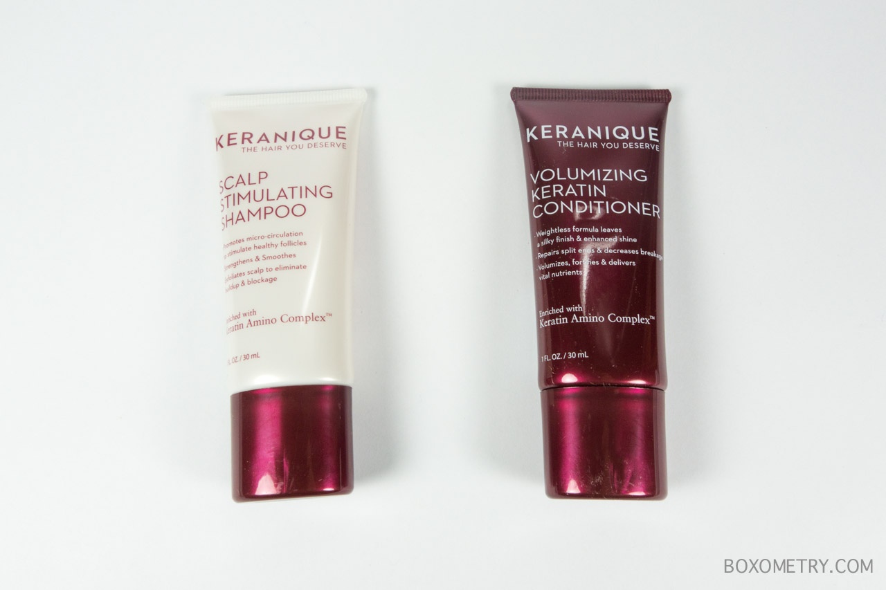 Boxometry BeautyFIX August 2015 Review - Keranique Scalp Stimulating Shampoo & Volumizing Keratin Conditioner