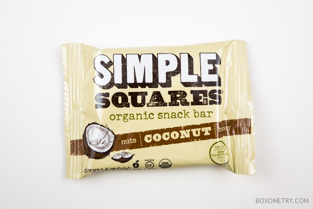 The BerryCart Box April 2015 Simple Squares Organic Snack Bar Coconut