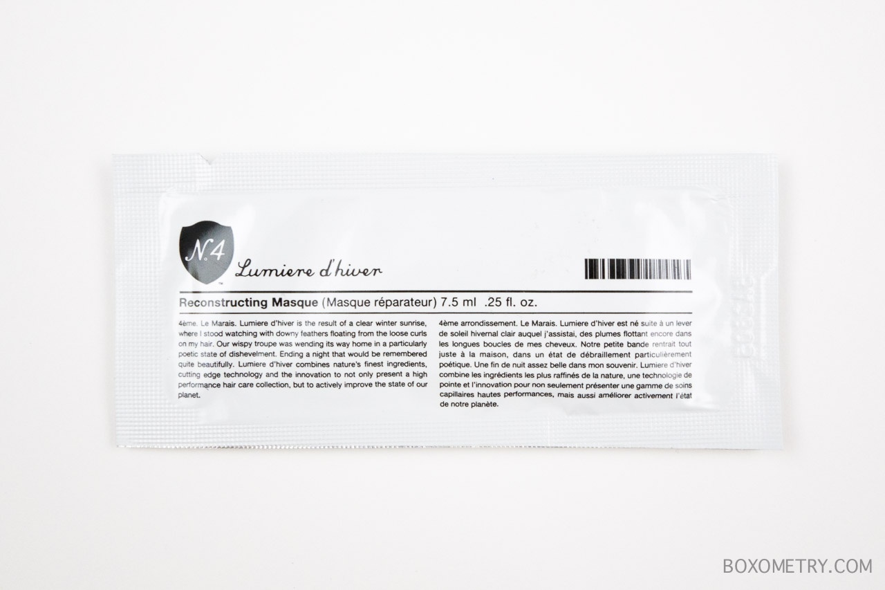 Birchbox March 2015 Number 4 Lumiere d'hiver Reconstructing Masque
