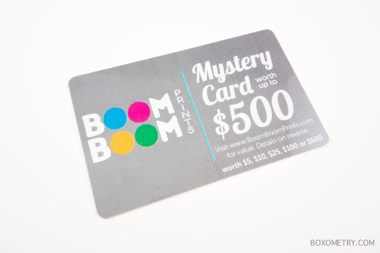 Boxometry Citrus Lane June 2015 Review - Boom Boom Prints Gift Card