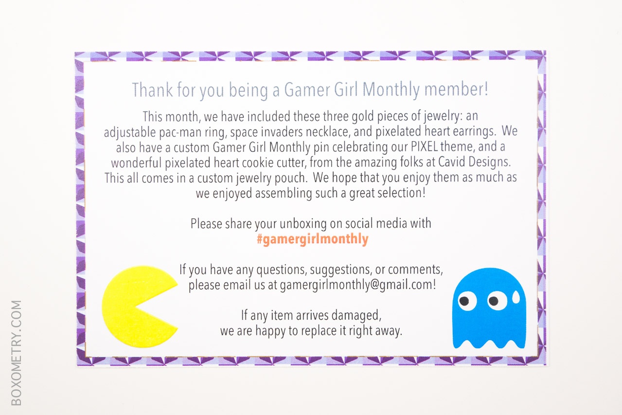 Boxometry Gamer Girl Monthly June 2015 Review - Detail Card