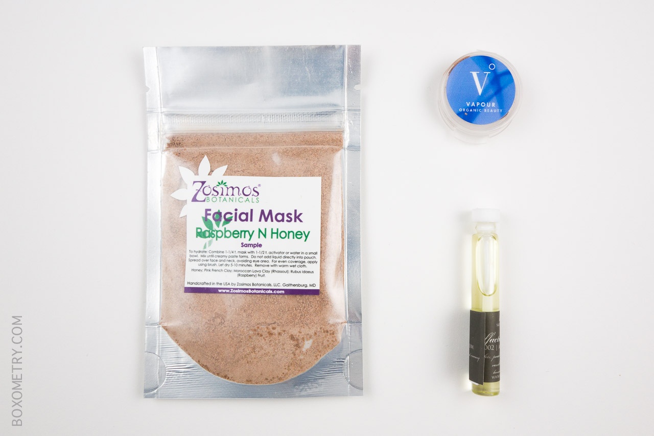Boxometry 2015 Spring Bonus Goodebox - Zosimos Facial Mask Vapour Organic Eyeshadow MSC 002 Parfum