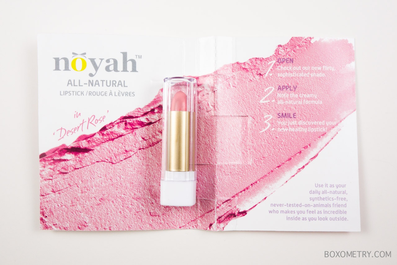 Boxometry ipsy July 2015 Review - noyah All-Natural Lipstick