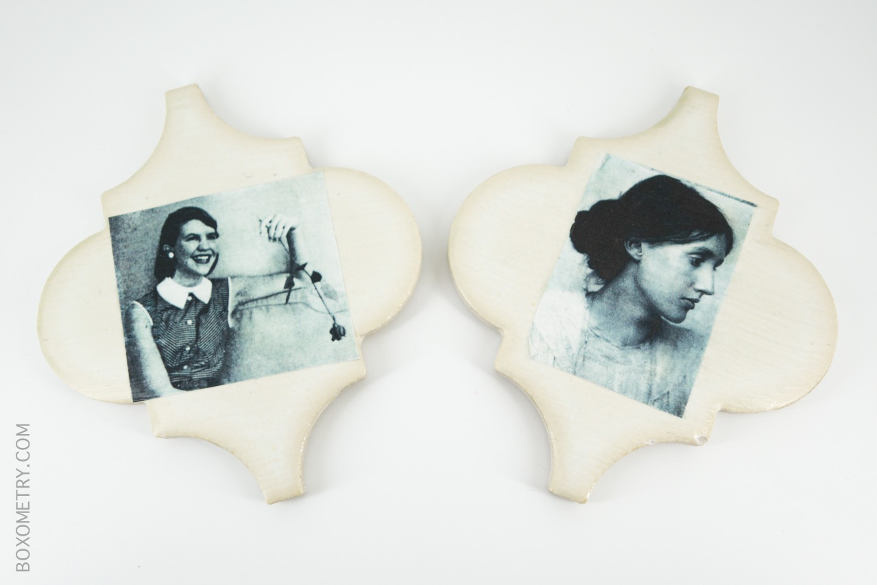 Boxometry Kairos November 2015 Review - Virginia Woolf & Sylvia Plath Coasters