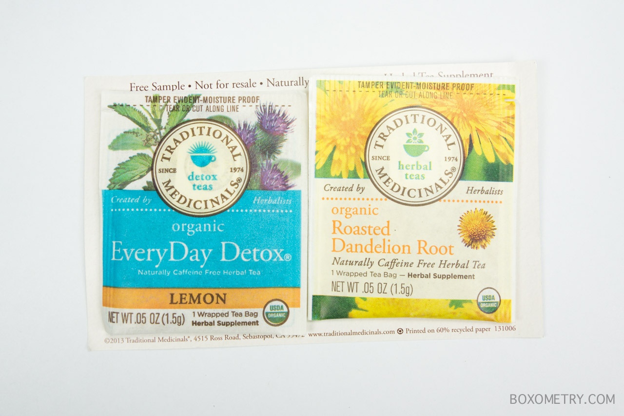 Boxometry Kloverbox August 2015 Review - Traditional Medicinals Organic Herbal Tea Supplement