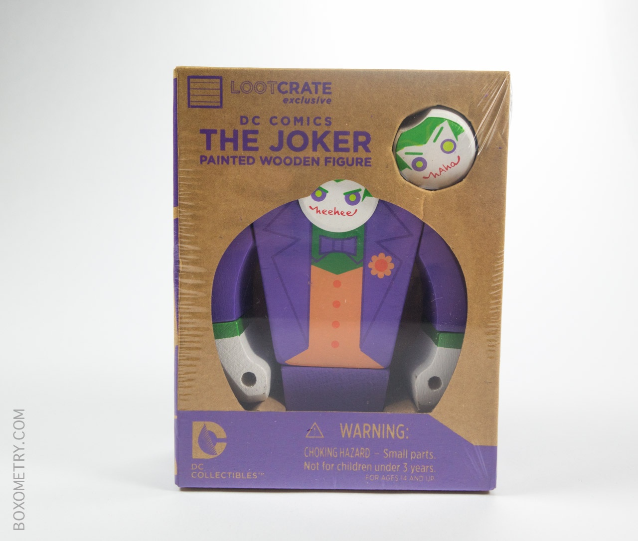 Boxometry Loot Crate August 2015 Review - Exclusive The Joker Wooden Figure (DC Collectibles)