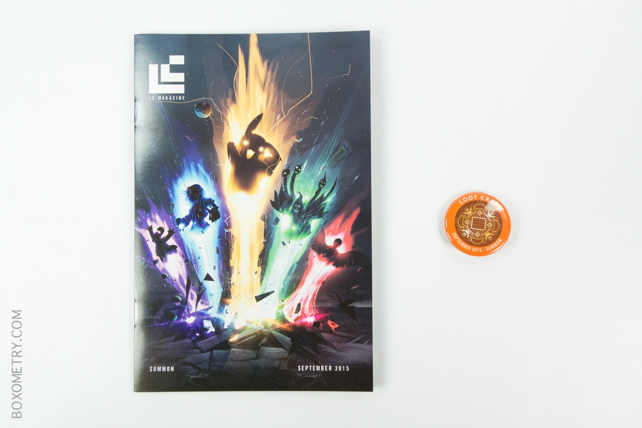 Boxometry Loot Crate September 2015 Review - Magazine and Pin