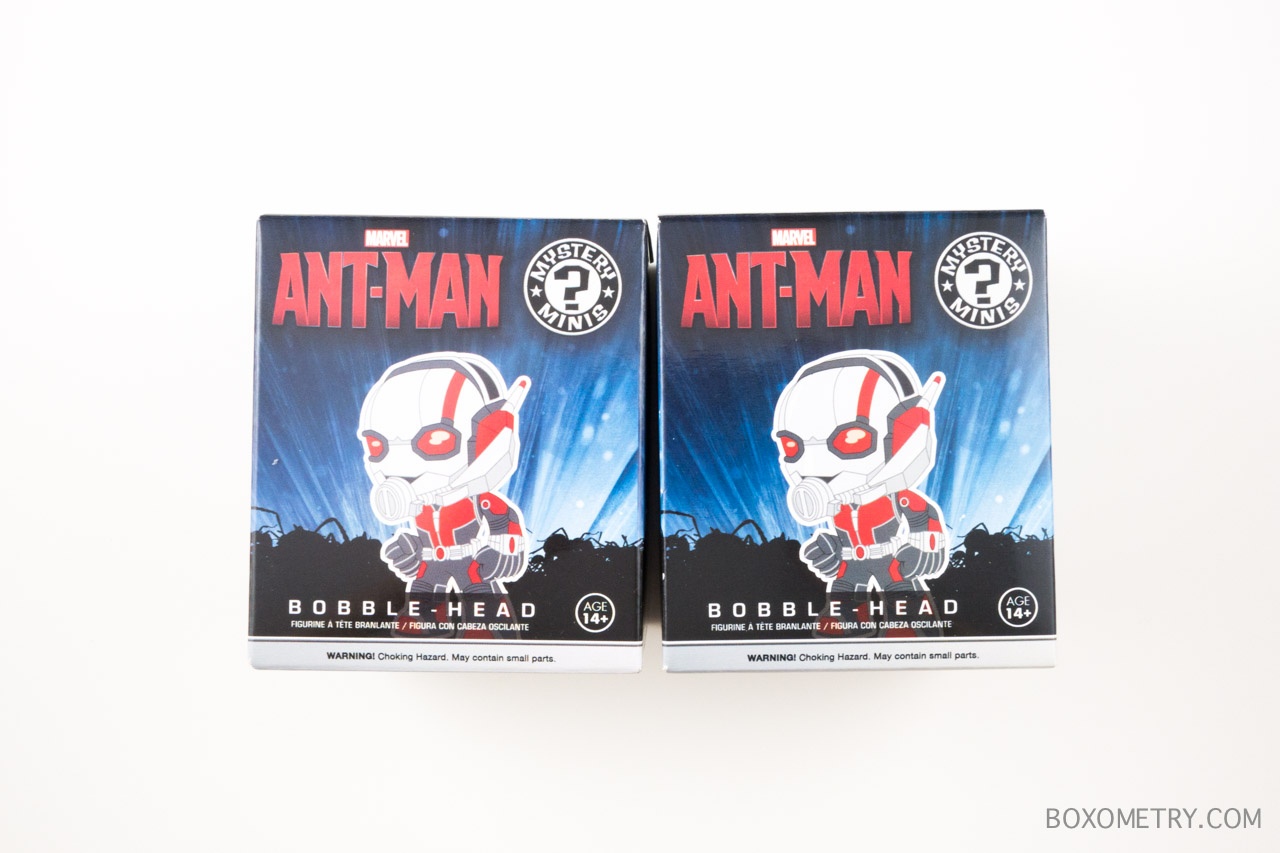 Boxometry Marvel Collector Corps June 2015 Review - Exclusive Marvel Ant-Man Mystery Minis Bobble Head Boxes