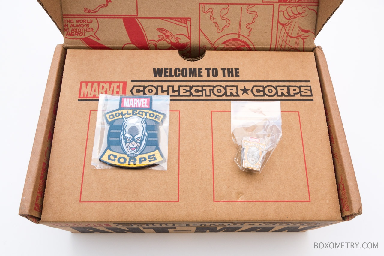 Boxometry Marvel Collector Corps June 2015 Review - Ant-Man Pin and Patch