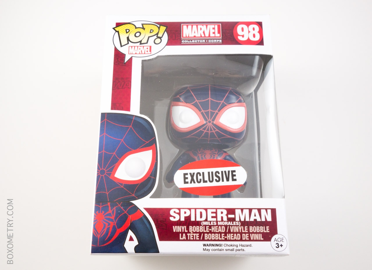 Boxometry Marvel Collector Corps August 2015 Review - Exclusive Funko POP Spider-Man (Miles Morales) Vinyl Figure