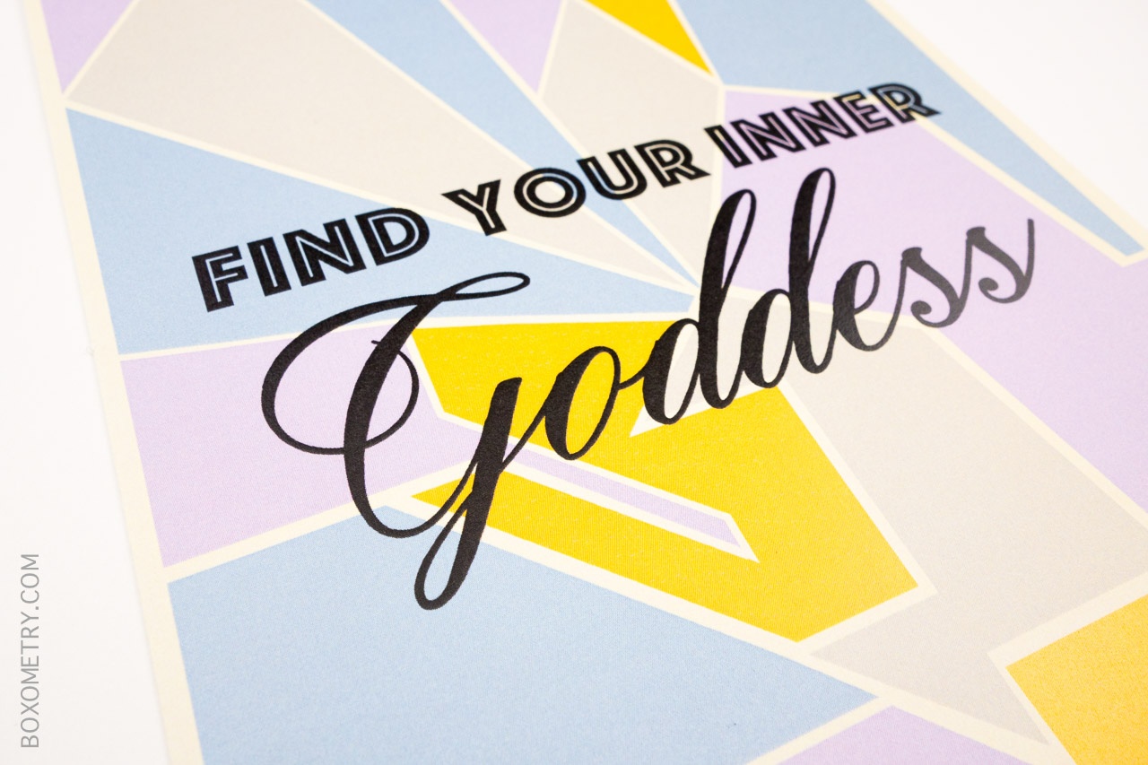 Boxometry MissionCute May 2015 Review FInd Your Inner Goddess Print