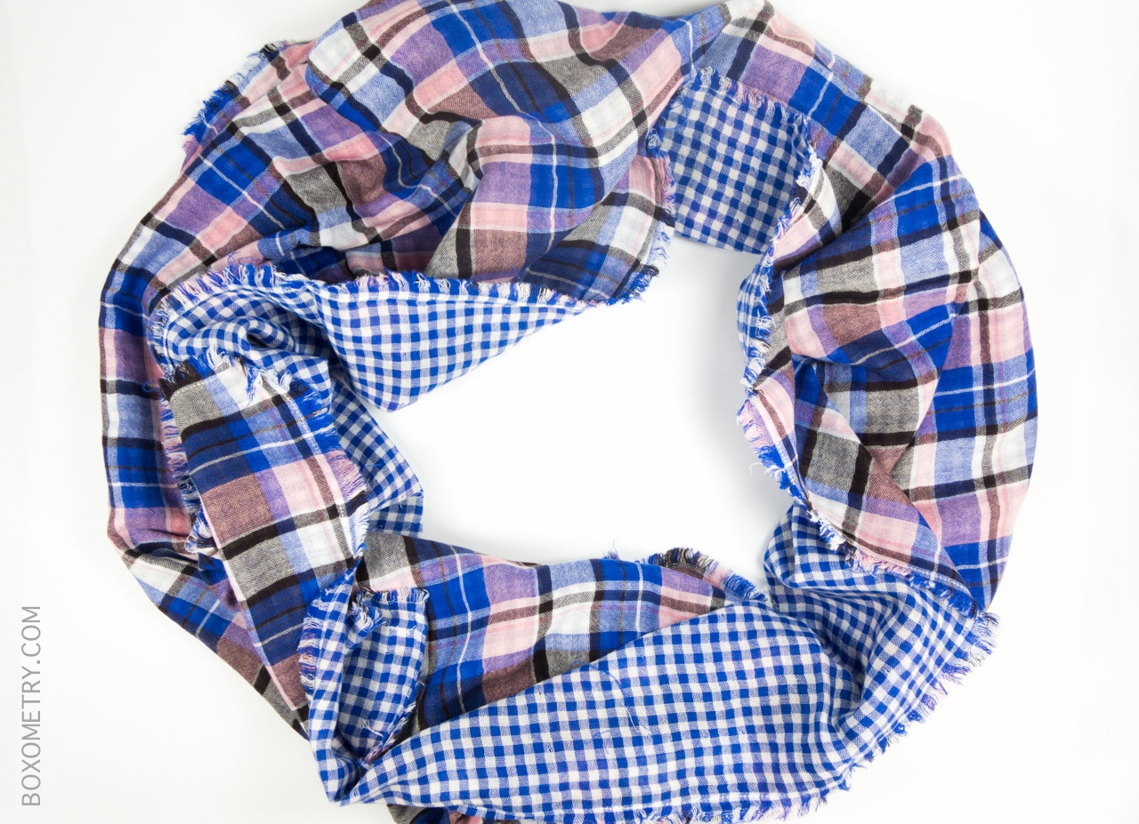 Boxometry POPSUGAR Must Have August Review -  American Colors Mediterranean Plaid Scarf