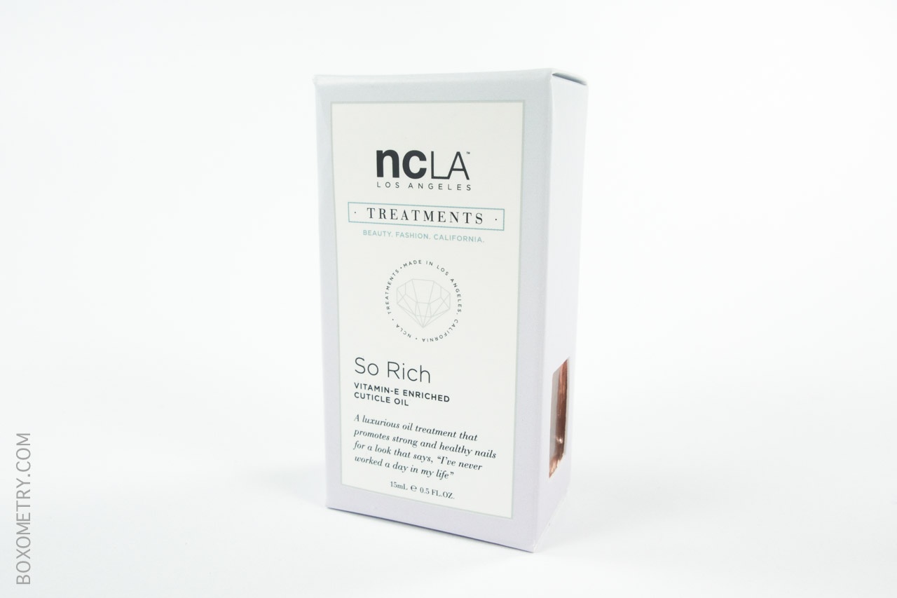 Boxometry POPSUGAR Must Have September Review - NCLA So Rich Vitamin-E Enriched Cuticle Oil