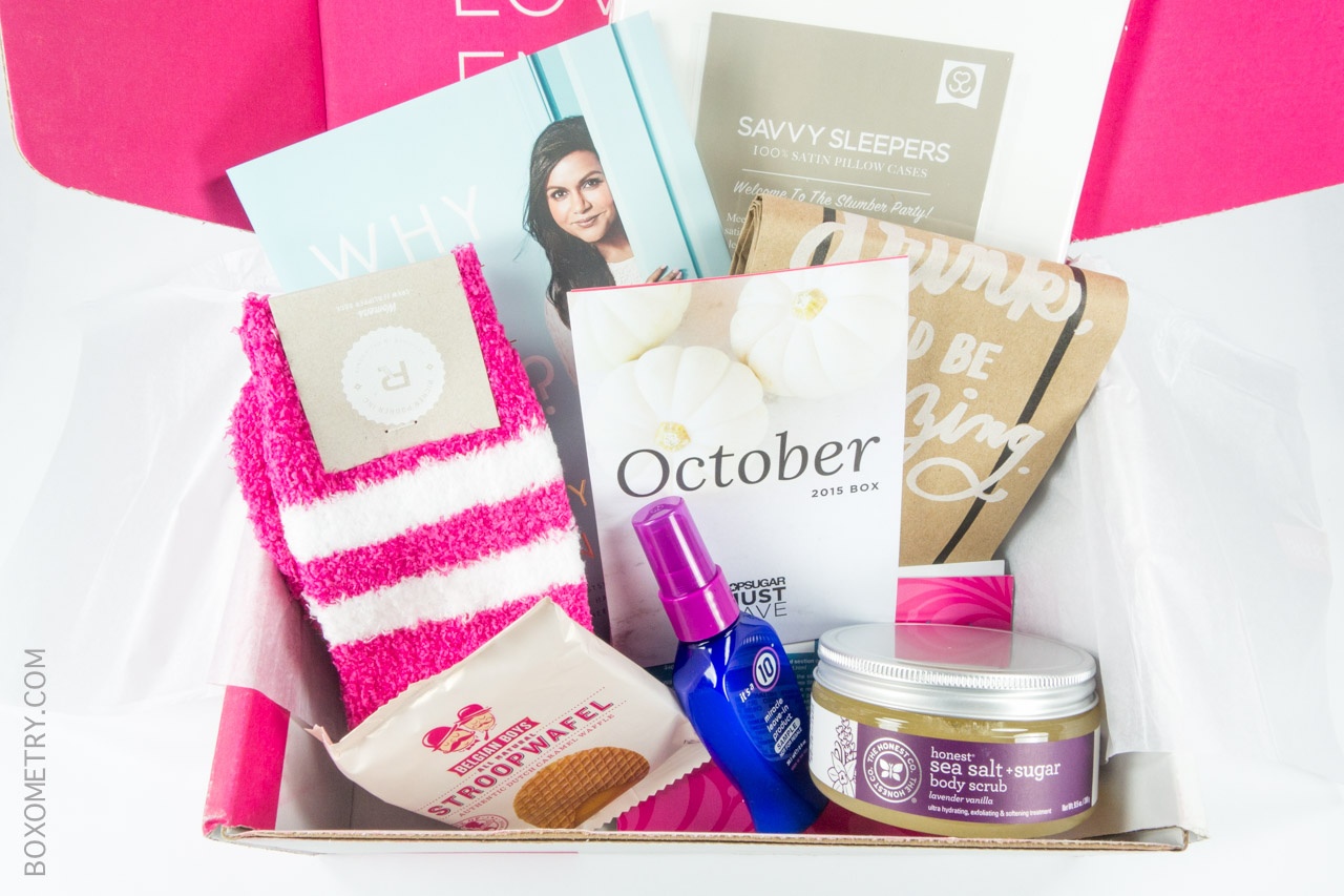 Boxometry POPSUGAR Must Have October Review - Contents