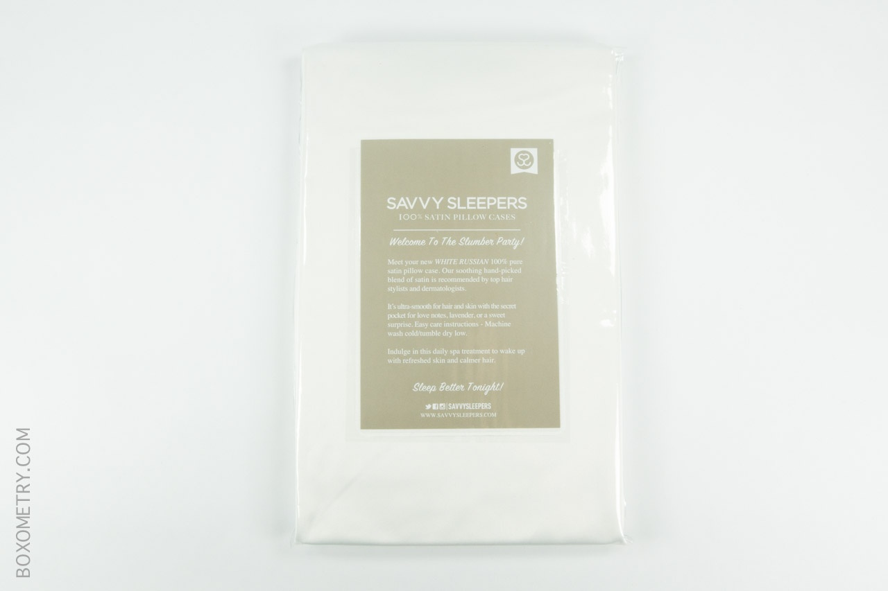 Boxometry POPSUGAR Must Have October Review - Savvy Sleepers Luxury Satin Pillowcase