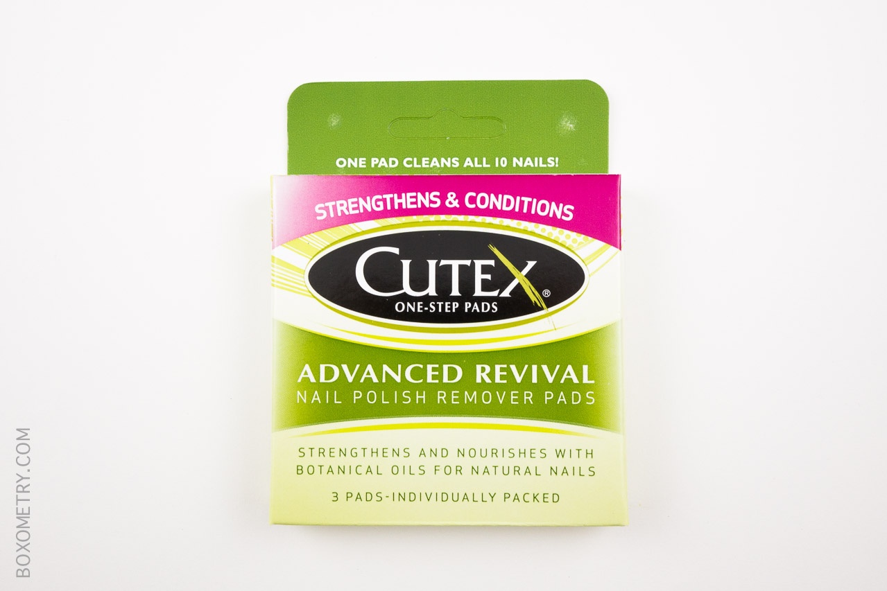 Boxometry Target Beauty Box Summer 2015 Review - Cutex Advanced Revival Nail Polish Remover Pads