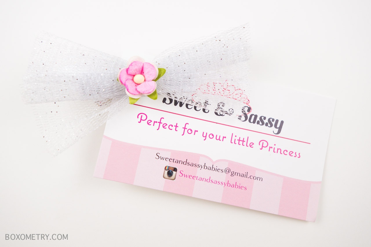 Boxometry July 2015 The Crafty Mail Review - Tulle Bow Clips (Sweet & Sassy)