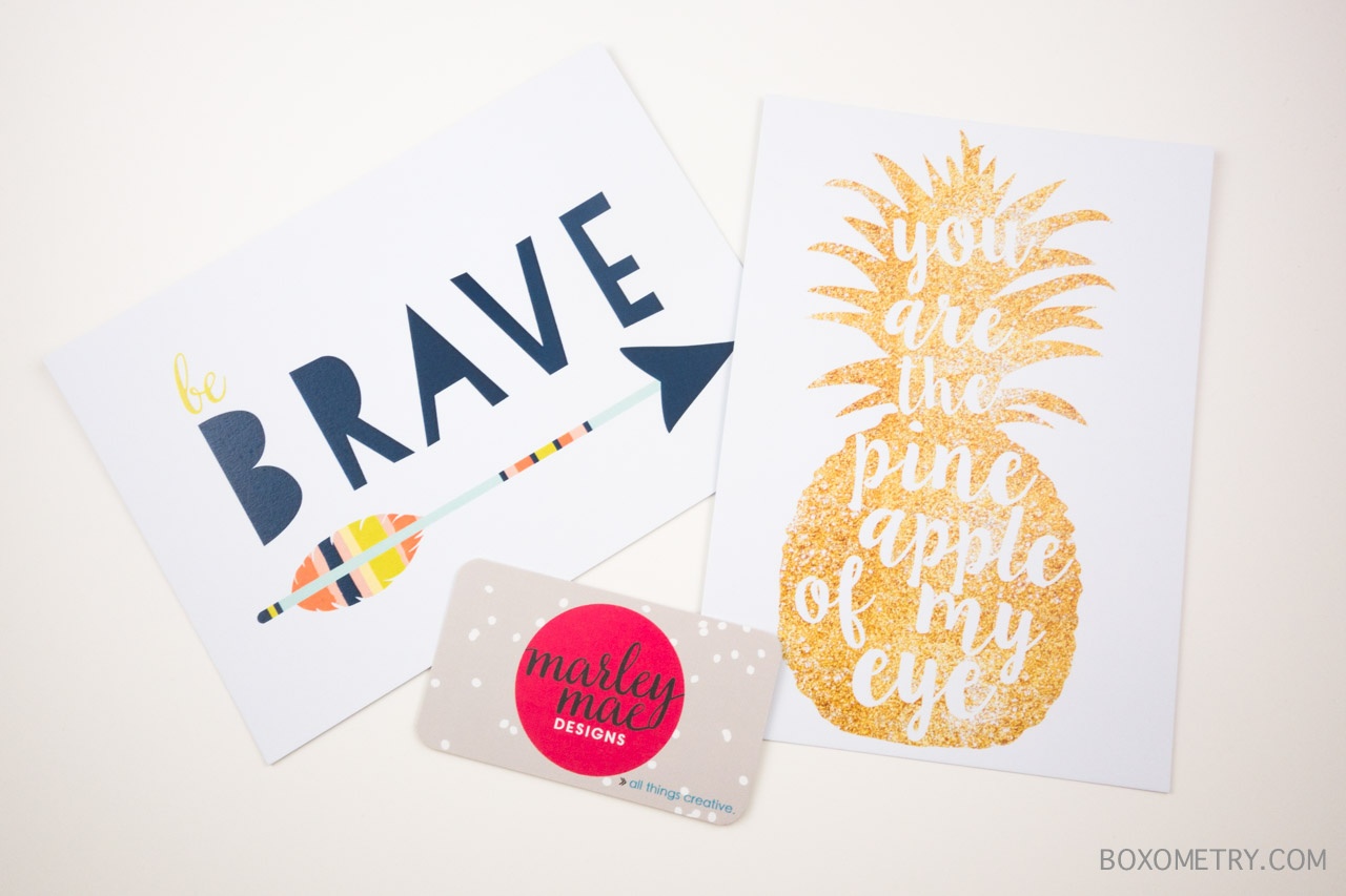 Boxometry Love The Crafty Mail July 2015 Review - 5x7 Prints (Marley Mae Designs)